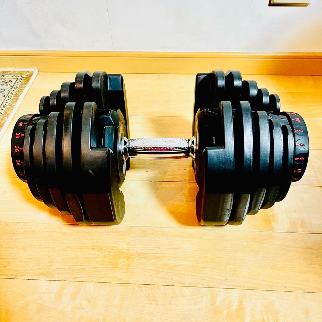【極美品②】 可変式ダンベル 40kg 17段階調整 ダイヤル式 BARWING