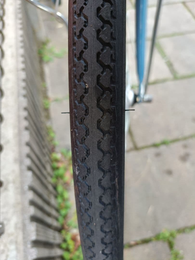 青色シティサイクル 前カゴ付き