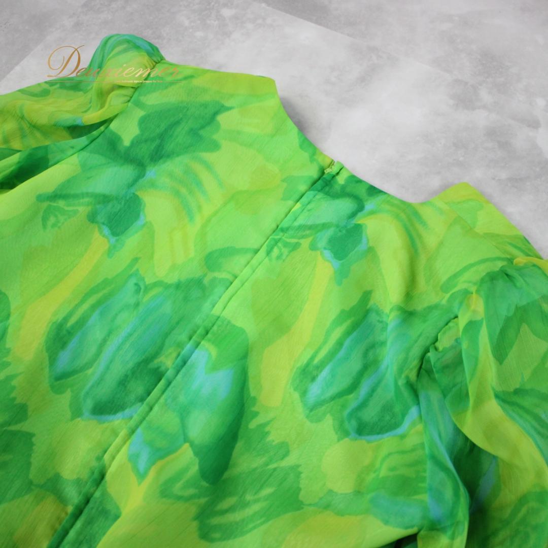 【美品 社交ダンス衣装】上下セット パーティー Bright Proceed 緑