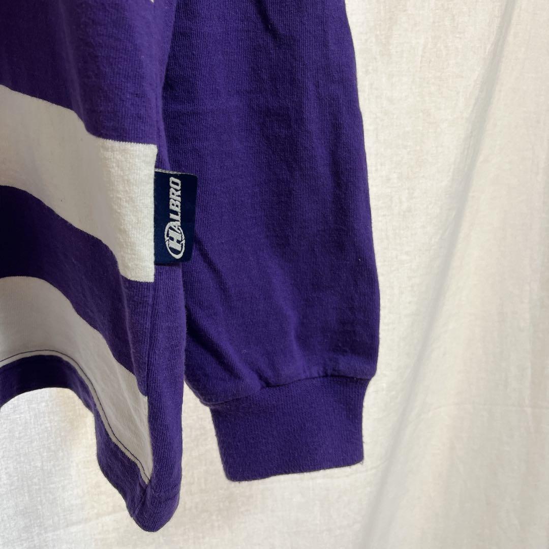 古着　HALBRO ラガーシャツ 刺繍ロゴ