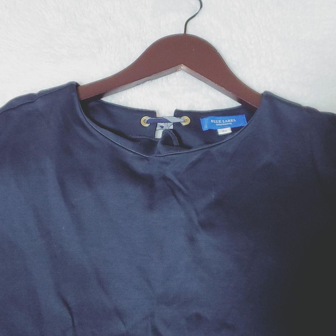 ブルーレーベル　 コンパクトクリアーポンチサイドプリーツワンピース　38