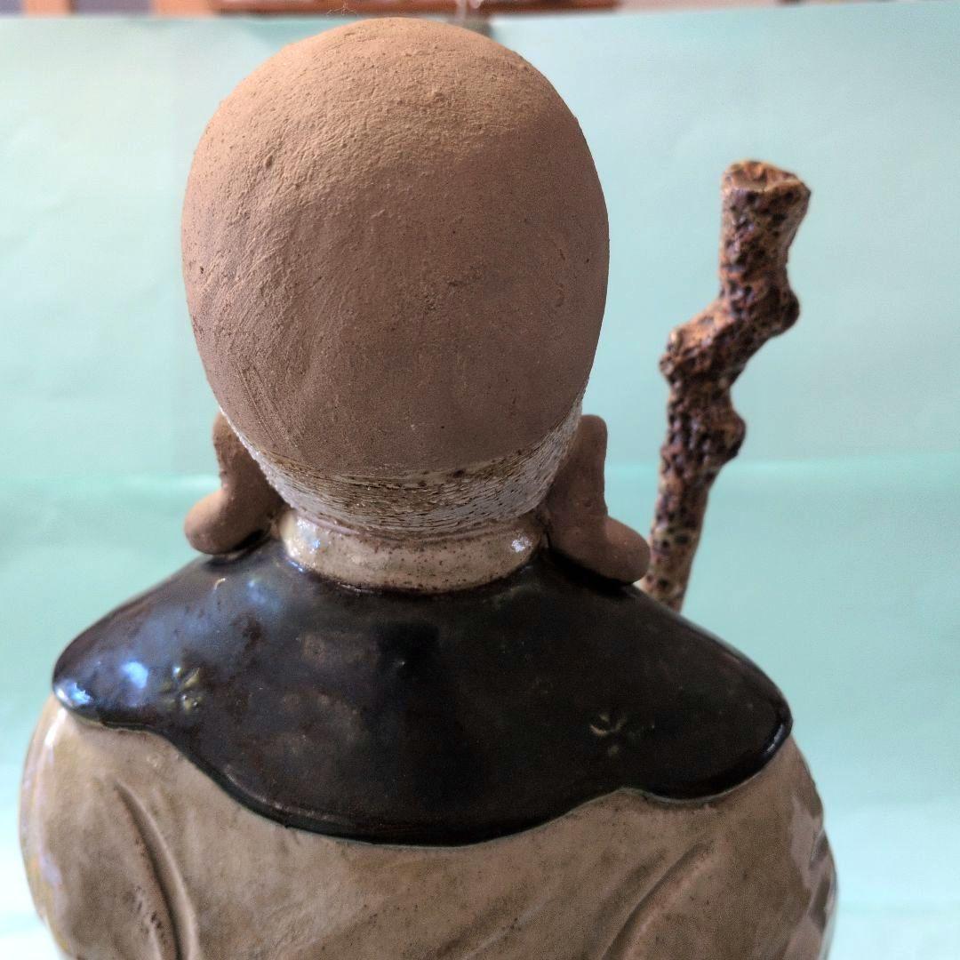 七福神　福禄寿（ふくろくじゅ）陶器置物　瀬戸　加藤進（号信人）作　高さ42cm