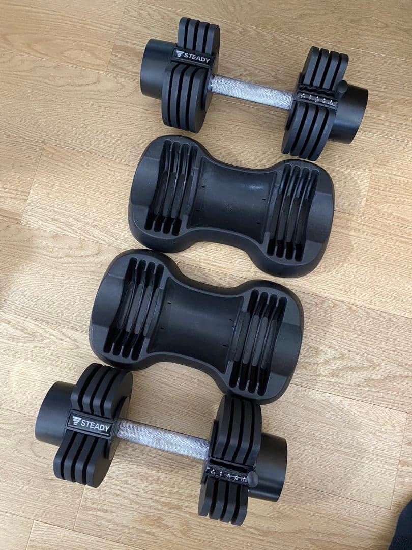 STEADY 可変式ダンベル（2.5〜12.5kg）①