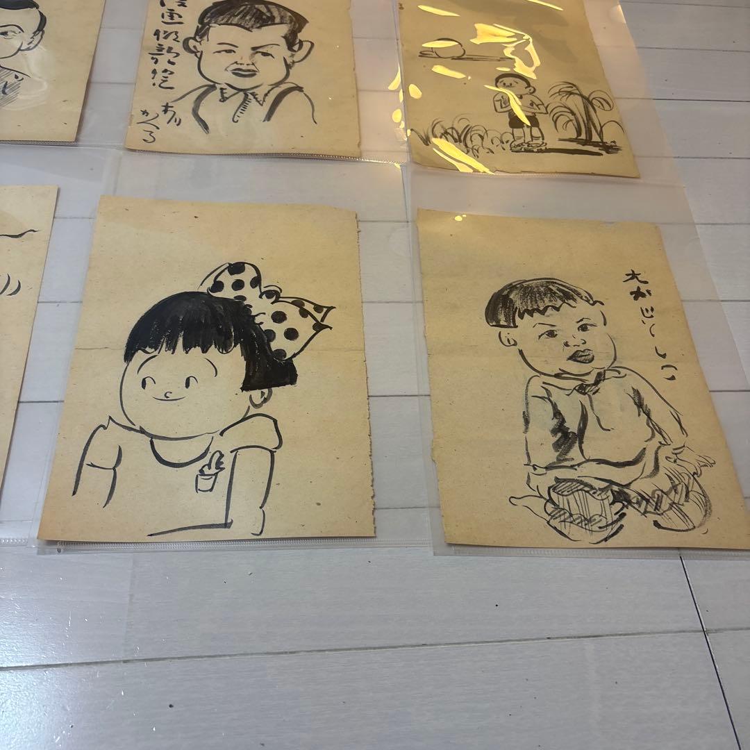 N10360【アンティーク／レア】漫画家:木川かえる 直筆原画おまとめ