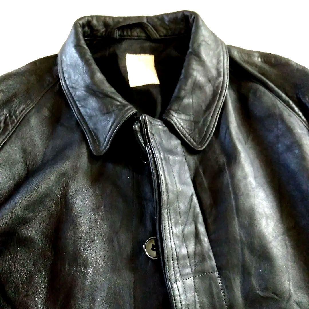 70s Vintage フランス軍 ファイヤーマン レザージャケット カーコート