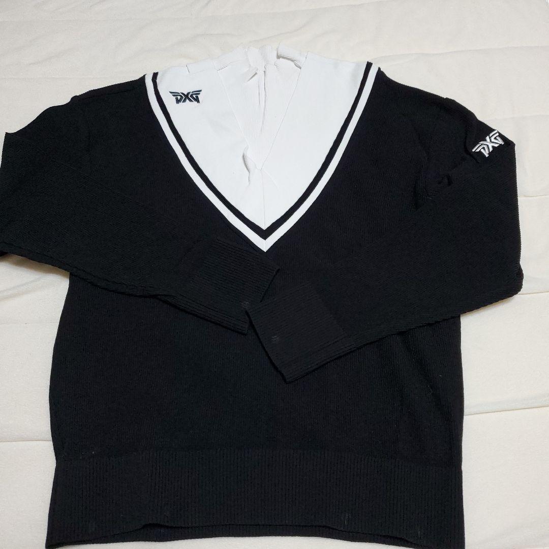 【セール中】PXG レディース セーター・トレーナー ブラック/ホワイト