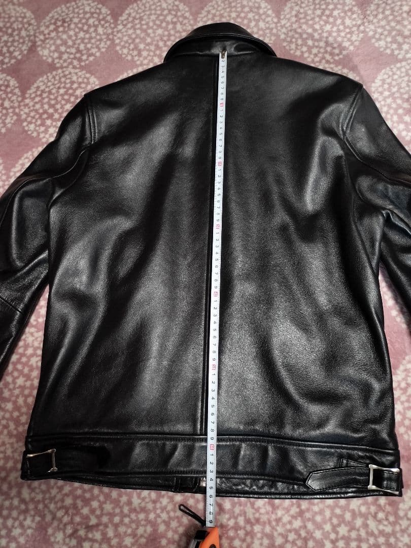 極美品BOLINI ブラックレザージャケット 48