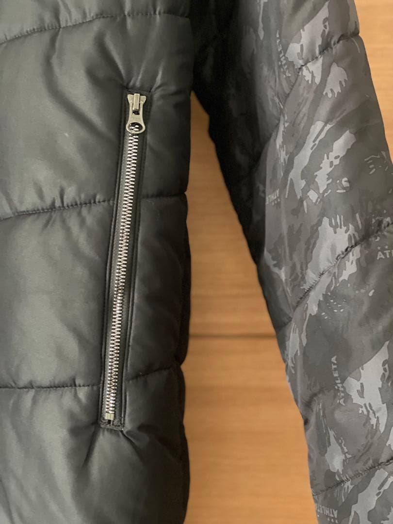 ATHLETA カモフラージュ ベンチコート ブラック　160㎝