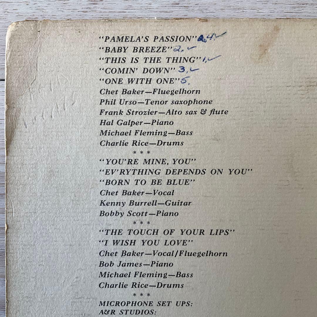 チェットベイカー Baby Breeze US盤モノラルレコード