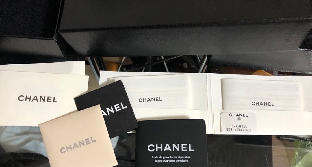 シャネル　財布、小物等箱、保存袋　カメリア　ギャランティカード　限定リボン
