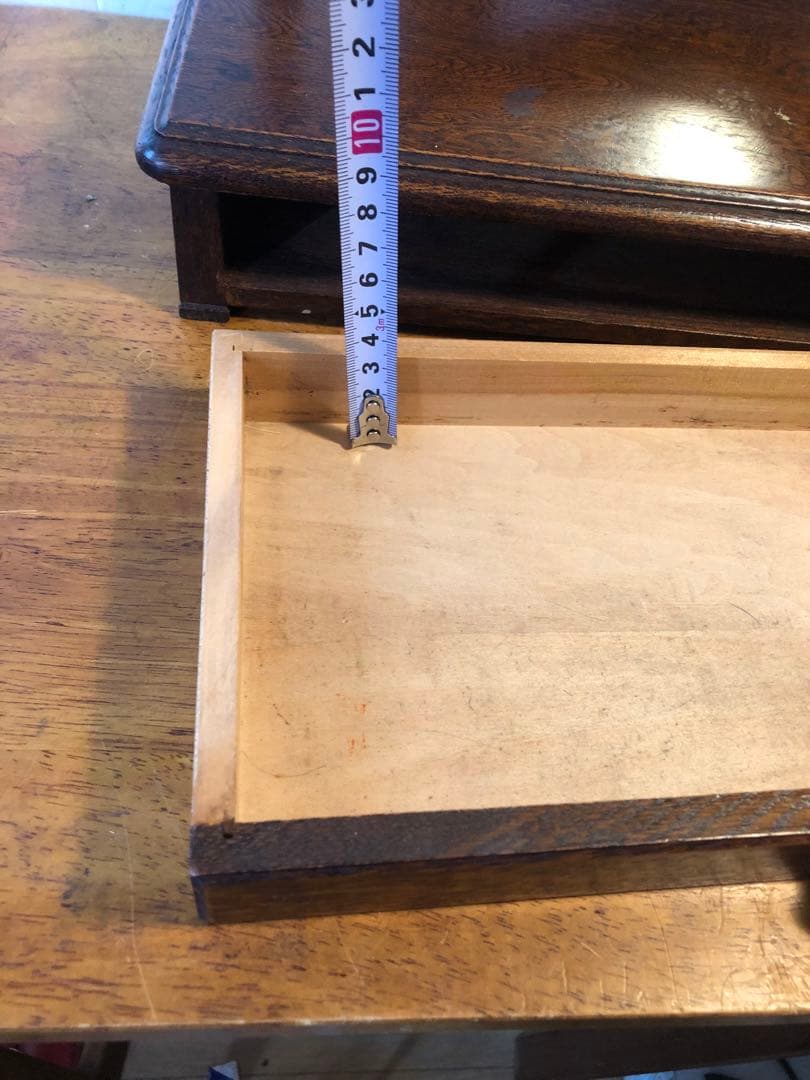 H 鏡台　メイクボックス　アクセサリースタンド　アンティーク調　スタンドミラー