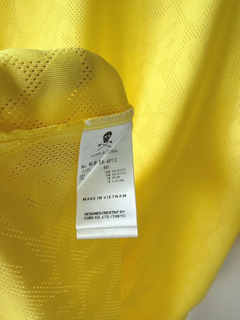 新品 ★ 2025 MARK&LONA ポロシャツ マーク&ロナ 黄 正規品