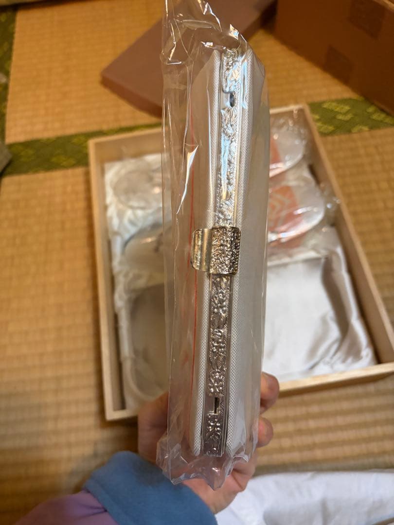 御誂 草履・バッグ　オレンジシルバー