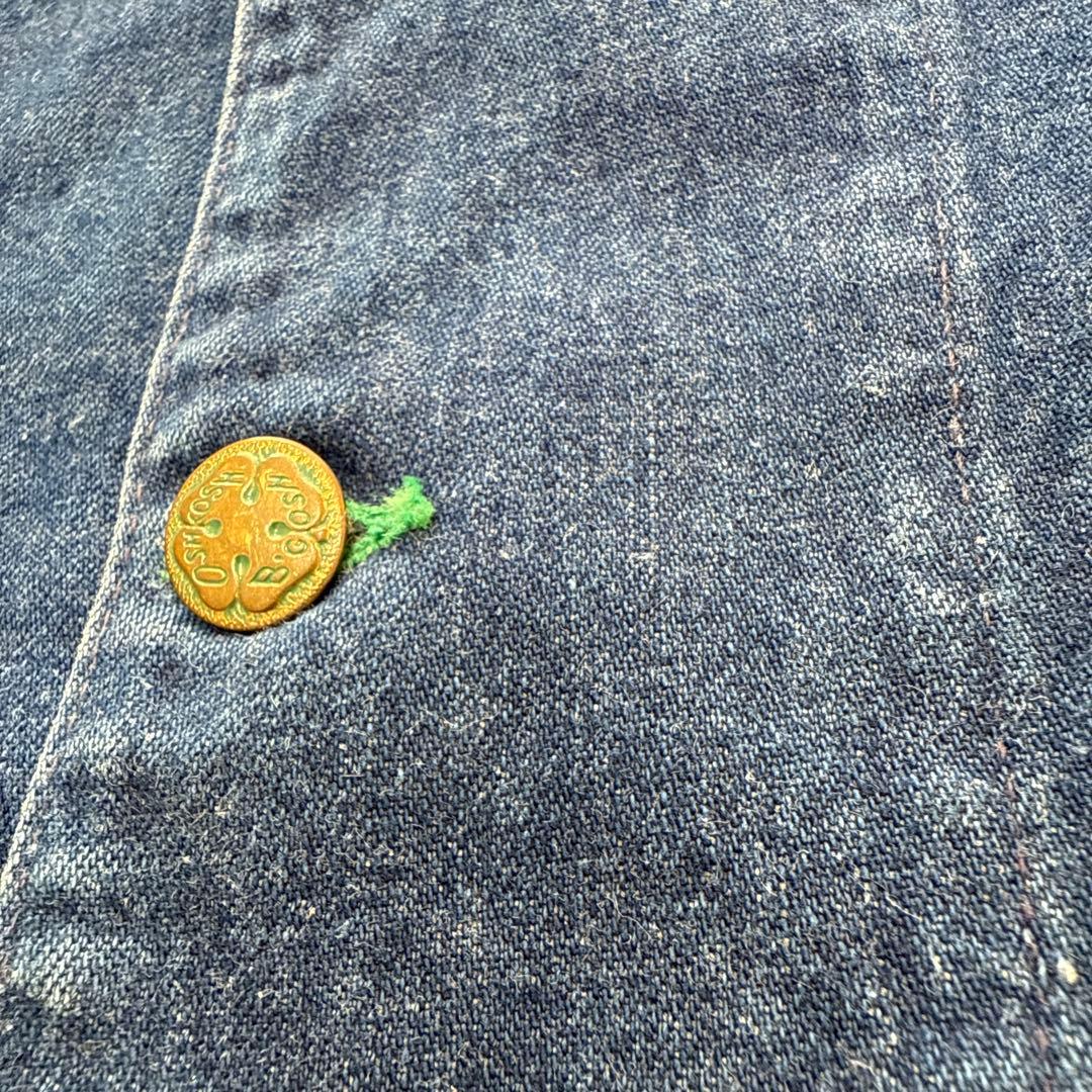 70s 縦落ち オシュコシュ　カバーオール デニム　ジャケット　731-0112