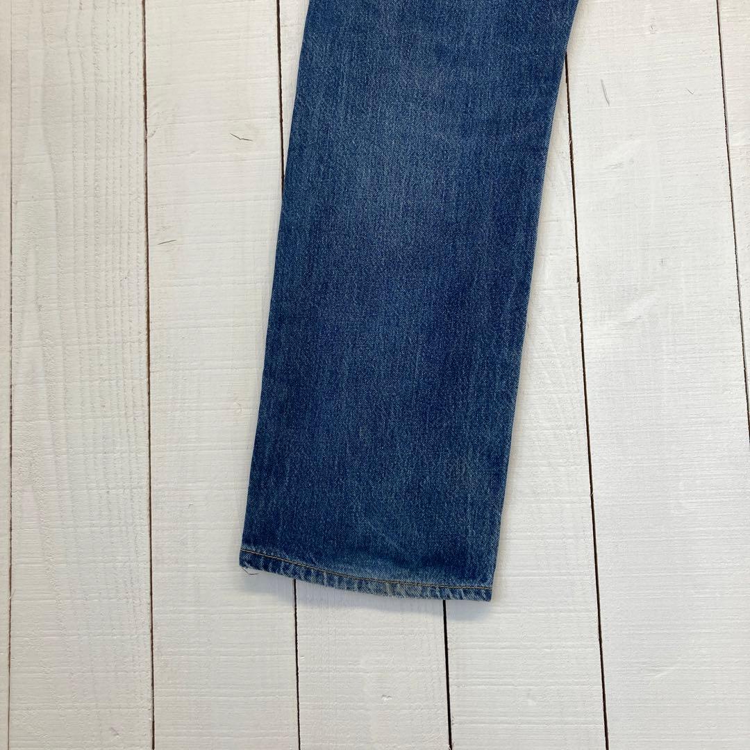 ★送料無料★ Levis 501★霜降り濃紺インディゴ黒カンレザーパッチ★W34