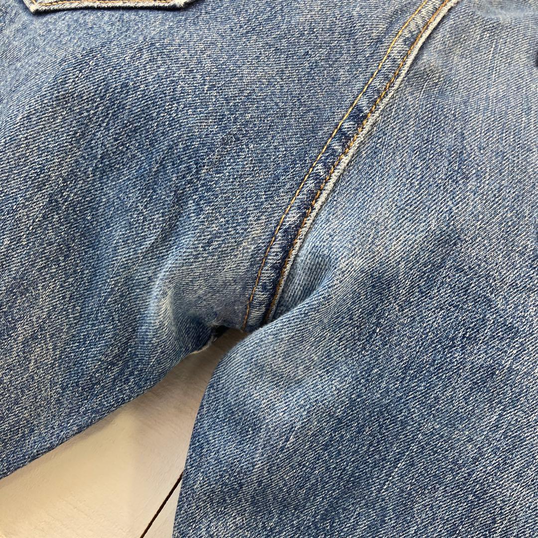 ★送料無料★ Levis 501★霜降り濃紺インディゴ黒カンレザーパッチ★W34