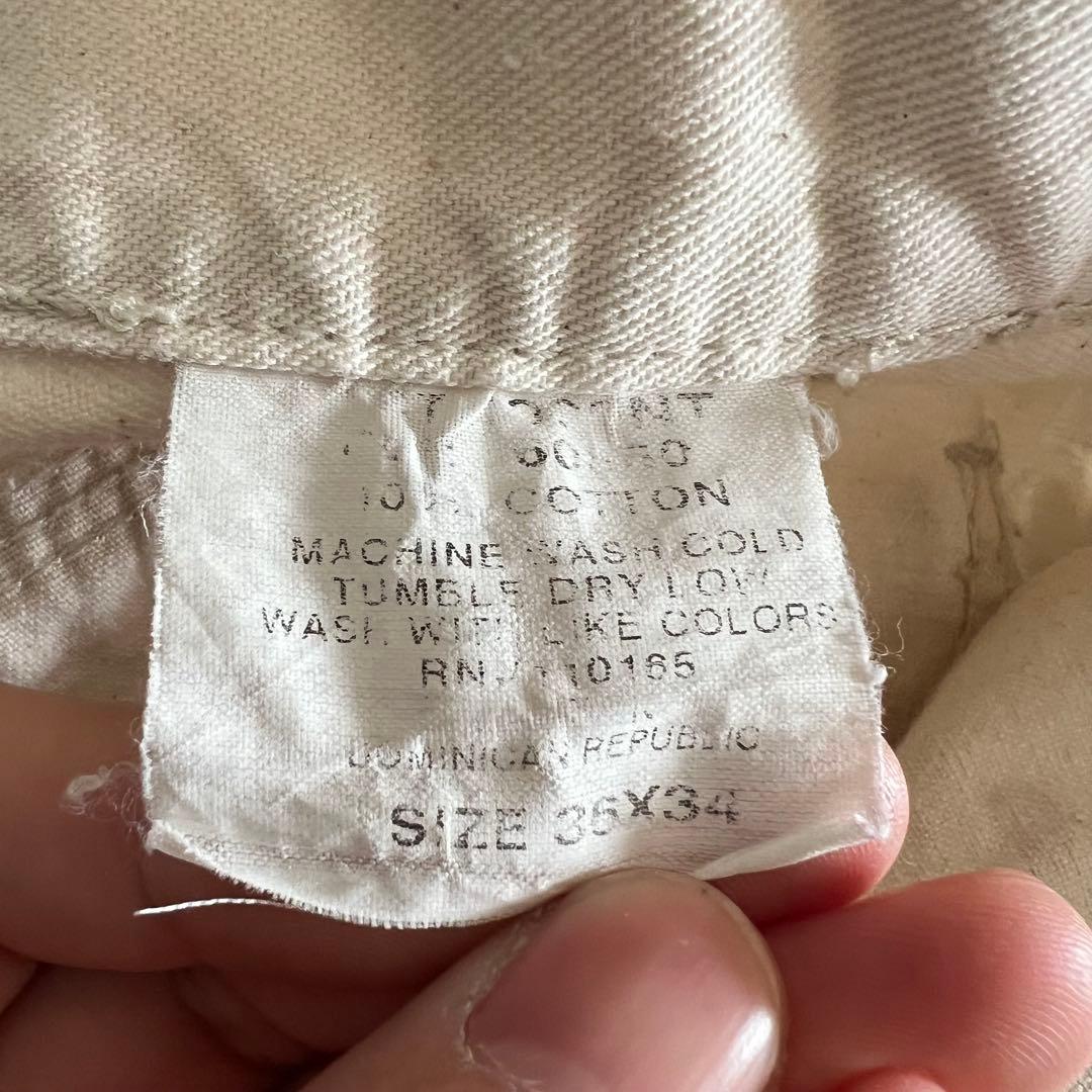 KEYSTONE グランジ ペンキ ペインターパンツ ホワイト W36