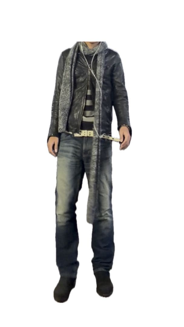 FUGA Leather jacket s ダブルジップ エディ swag