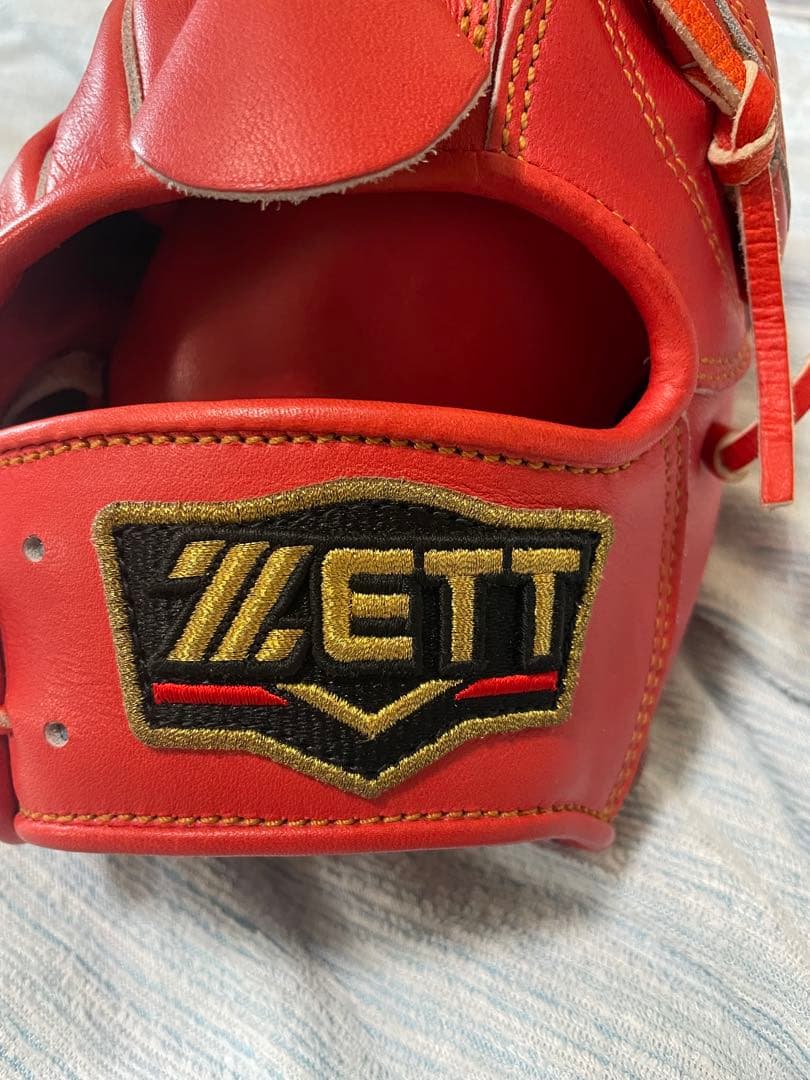 ZETT プロステイタス 軟式 BRGB30011 レッド 美品 投手用 袋付き