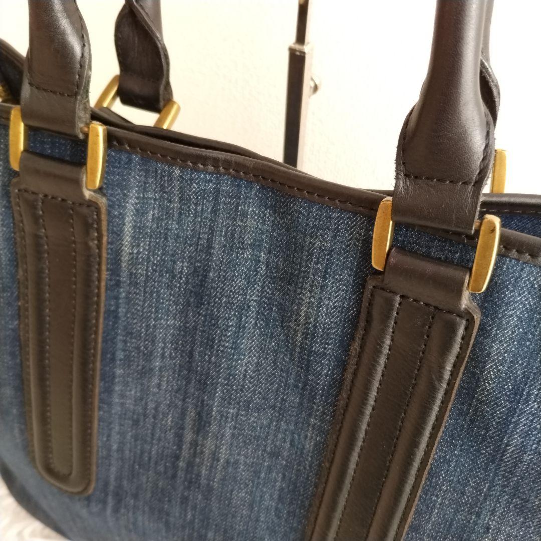 DIESEL　ディーゼル　トートバッグ　デニム　A4サイズ　レザー ハンドバッグ