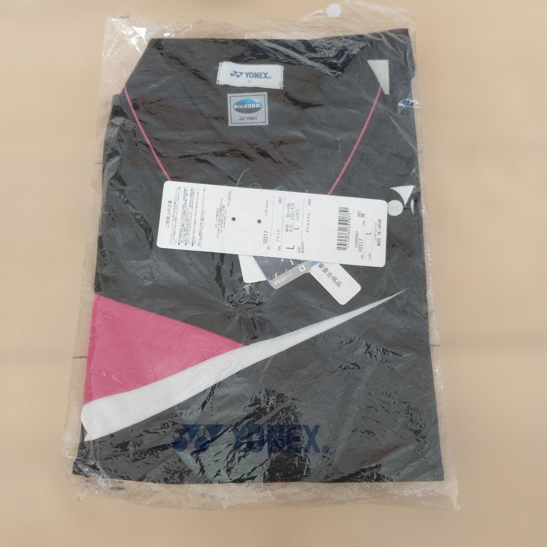ヨネックス バドミントンシャツ L ブラック/ピンク