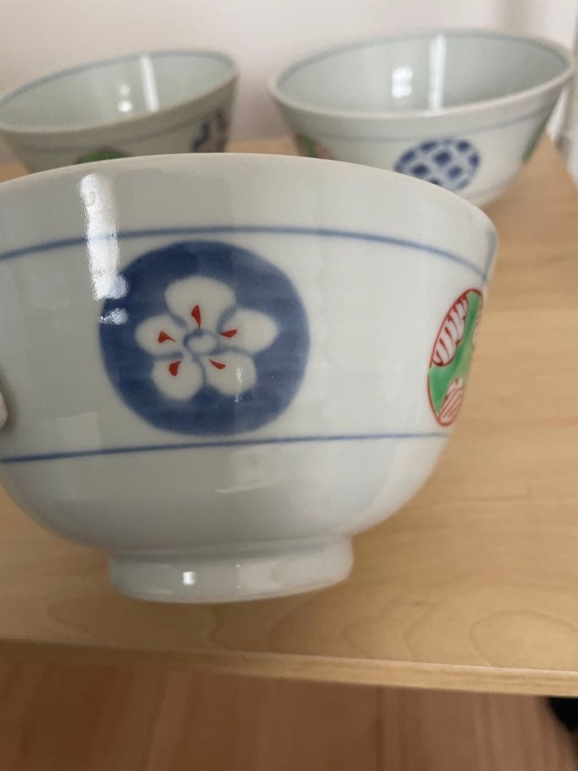 有田焼福珠窯　定番 染錦丸紋シリーズ　丼 5個セット