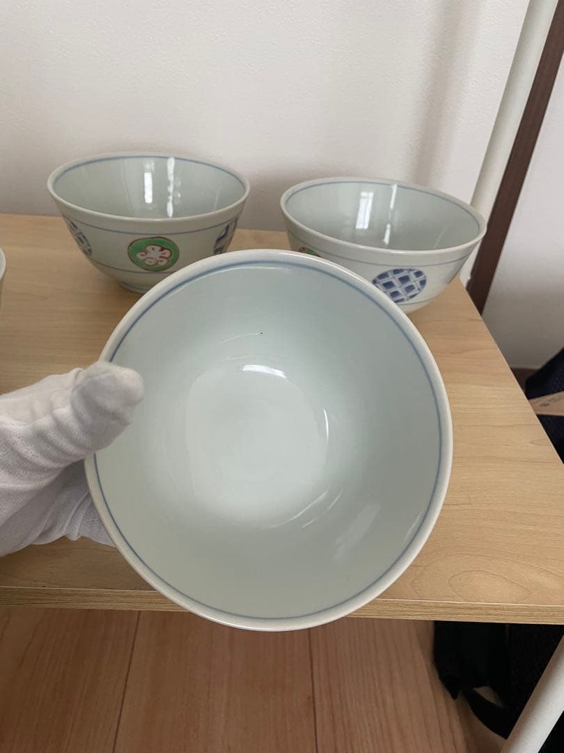 有田焼福珠窯　定番 染錦丸紋シリーズ　丼 5個セット