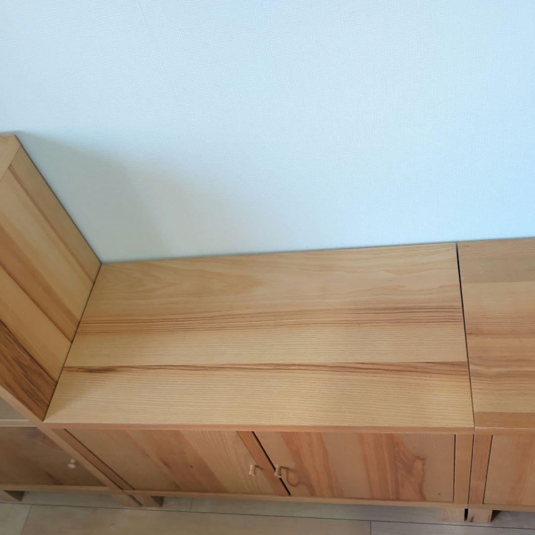 木製収納 ナチュラルウッド 2扉 IKEA Traby（⑥左）