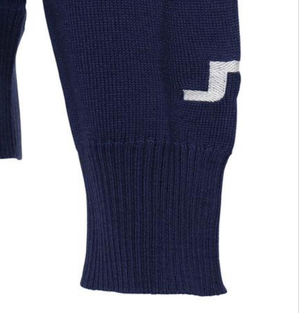 J.LINDEBERGハーフジップ セーター インディゴブルー　新品S(M相当)