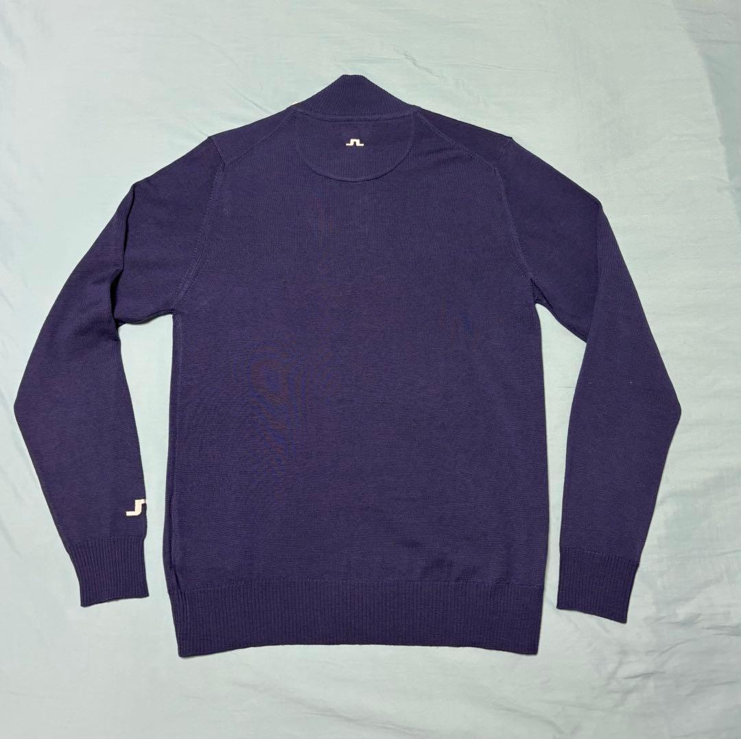 J.LINDEBERGハーフジップ セーター インディゴブルー　新品S(M相当)