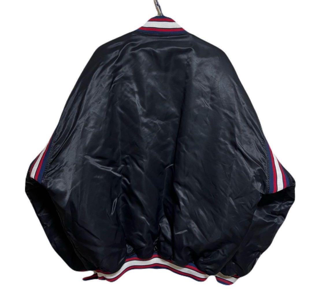 古着　ブルゾン　スターター スタジャン MLB インディアンス ブラック　XL