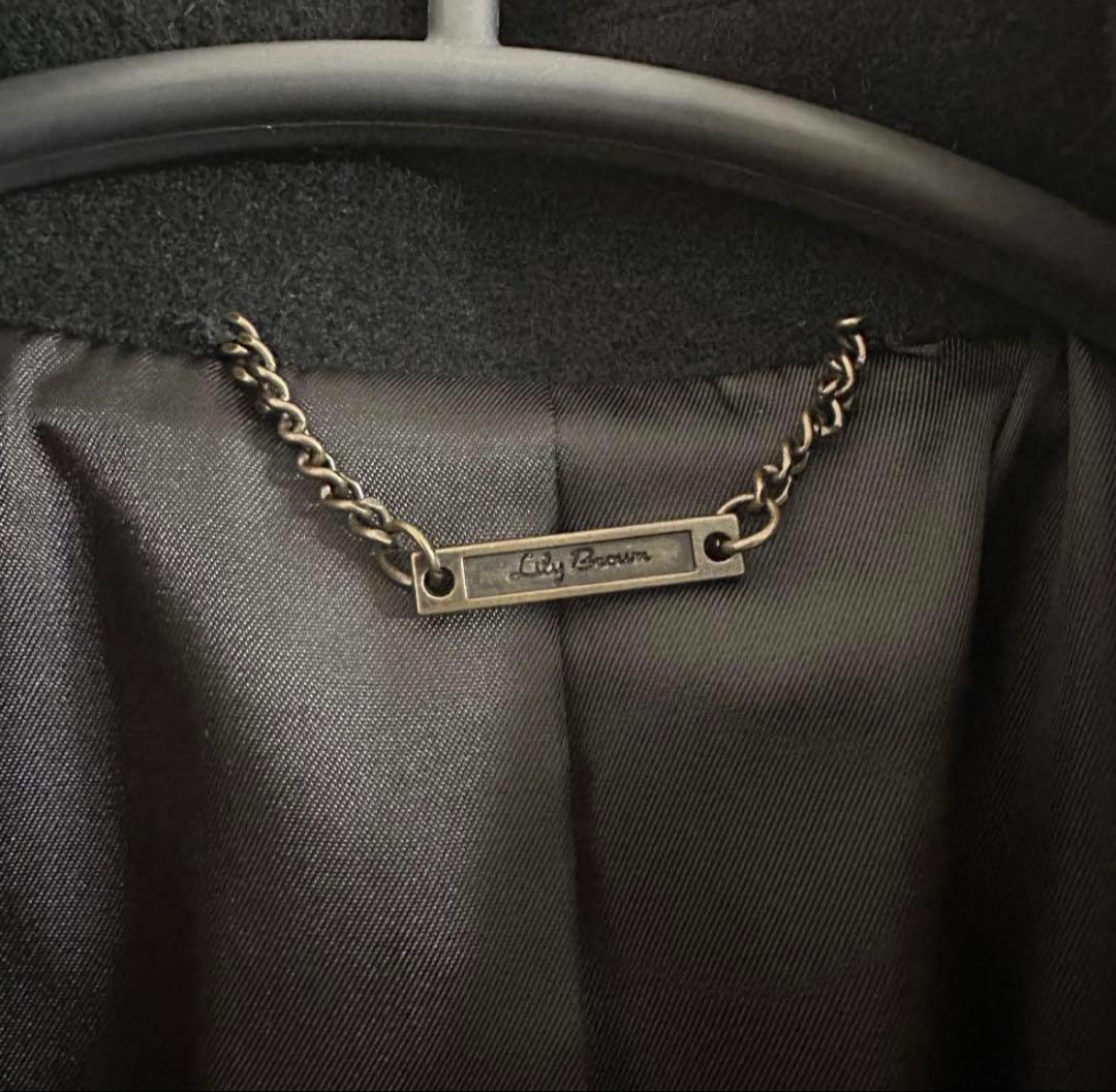 Lily Brown ブラック ケープコート