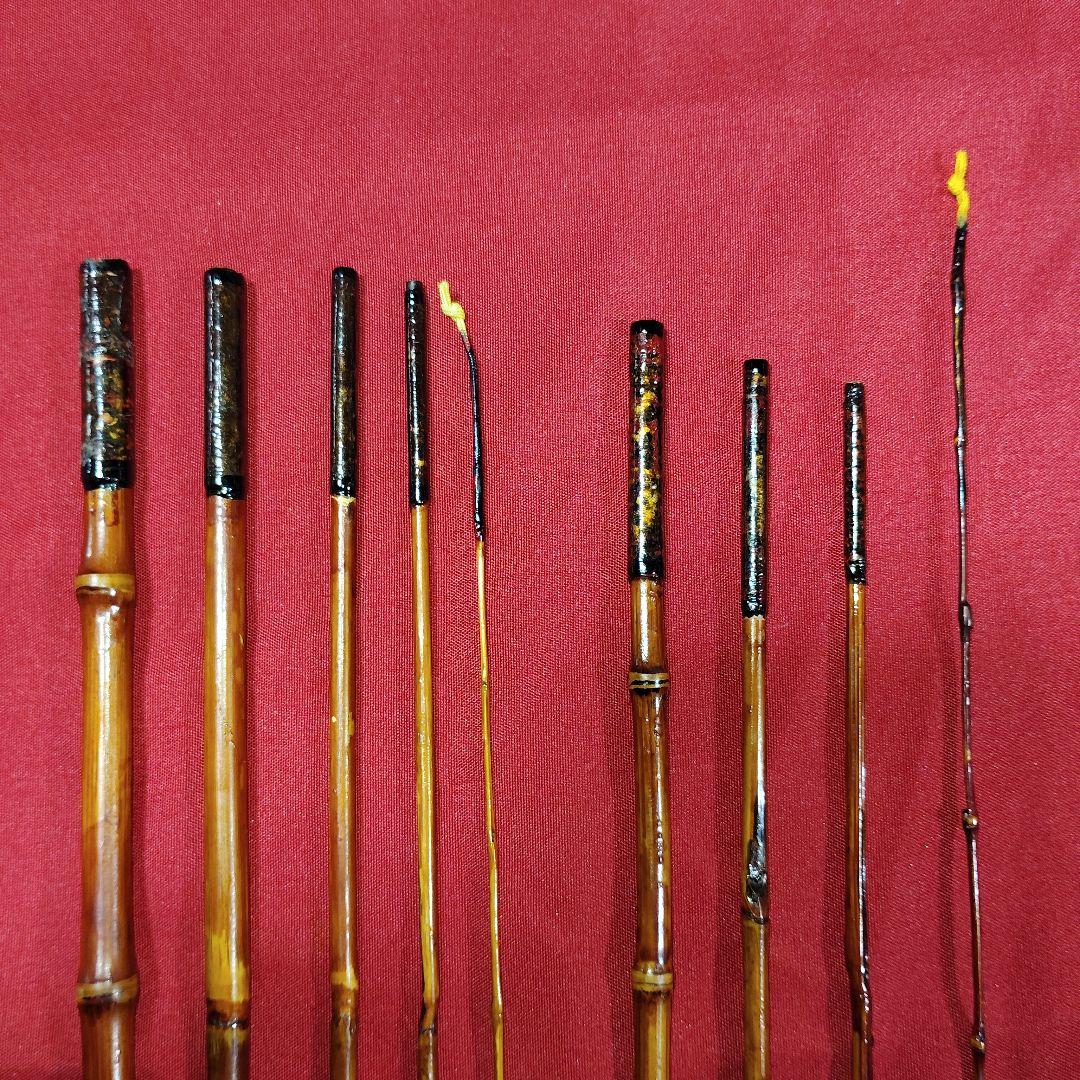 タナゴ竹朱漆塗り和竿・タナゴ竿・小物竿２本セット★