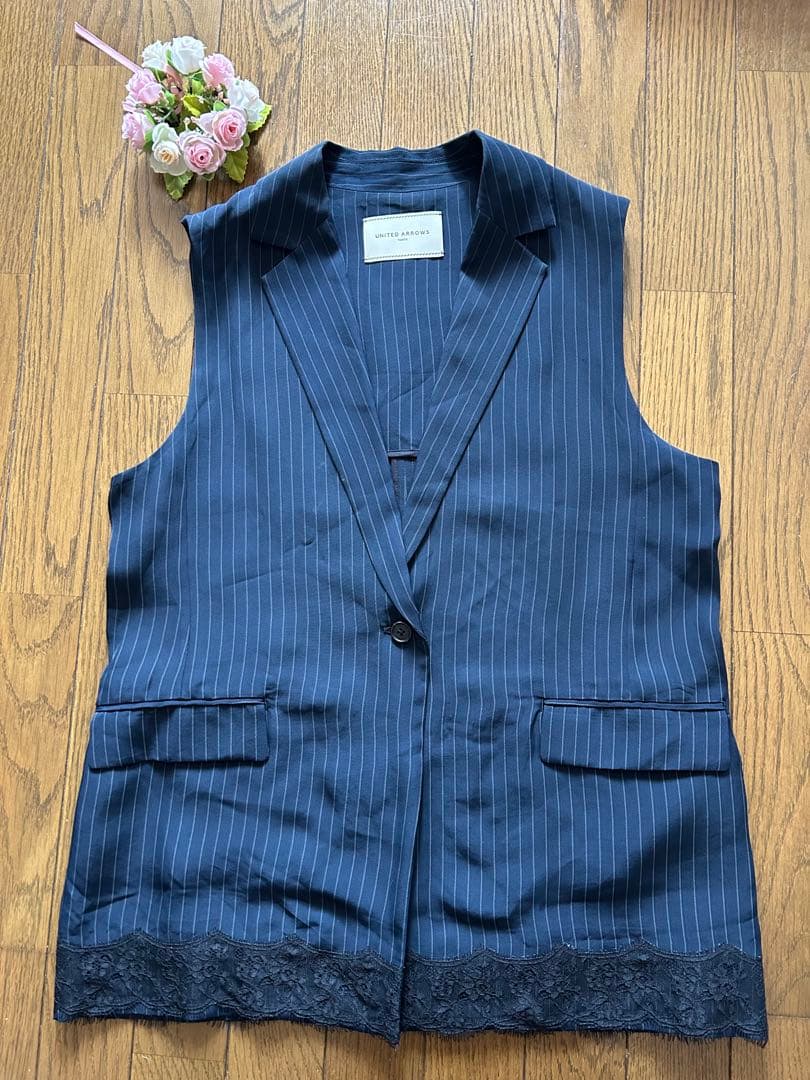 ☆専用です☆UNITED ARROWS☆ストライプ レース ベスト☆☆