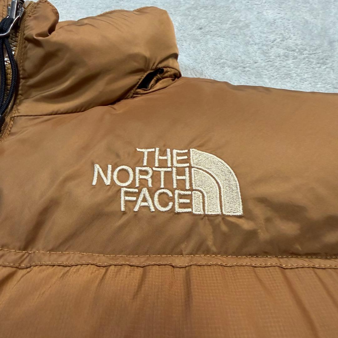 ノースフェイス　センターロゴ　700フィル　ダウンベスト　ブラウン　XXLサイズ
