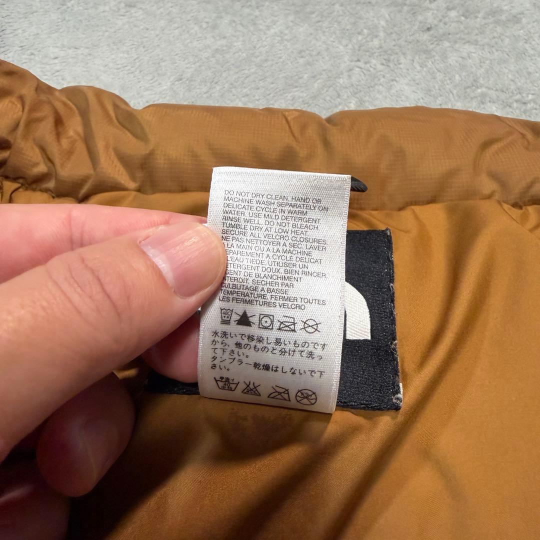 ノースフェイス　センターロゴ　700フィル　ダウンベスト　ブラウン　XXLサイズ