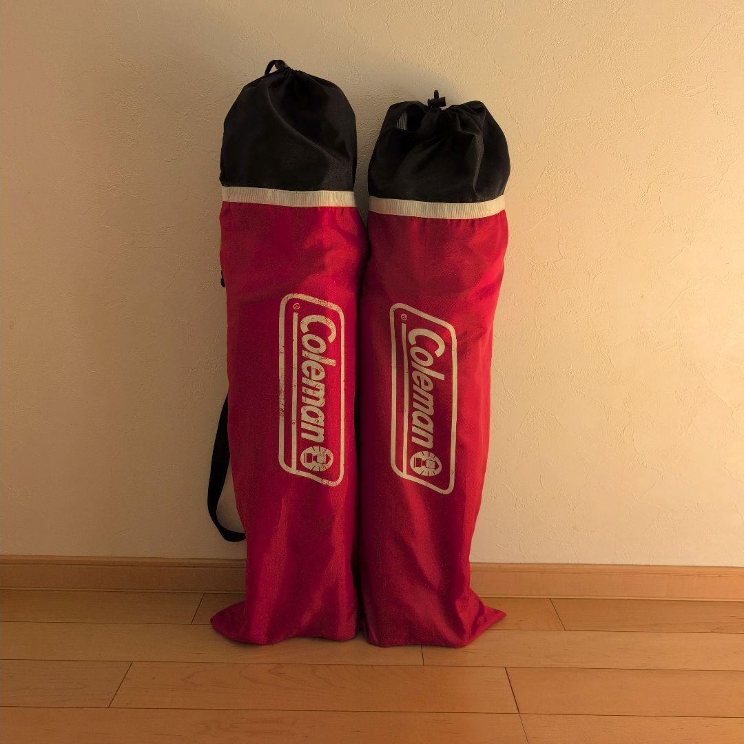 Coleman スリムキャプテンチェア レッド　ブラック　2脚セット
