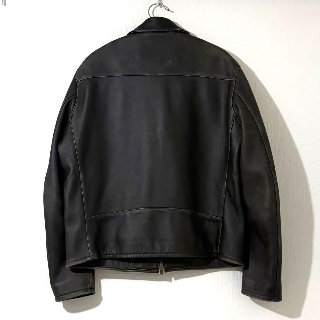 ジャケット・アウター LIDNM VINTAGE WASHED LEATHER ZIP
