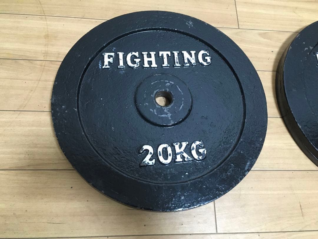 ①FIGHTING ROADバーベルプレート 20kg x 1枚 (同時購入)