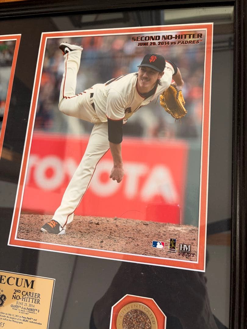 ジャイアンツ リンスカム ノーヒットノーランx2 記念フレーム　限定