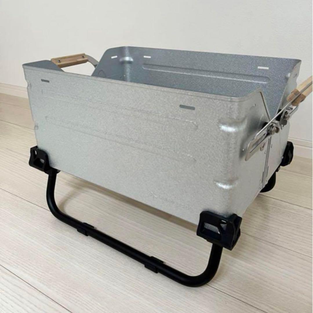 2セット　シェルフコンテナ25 レッグ　マットブラック　スノーピーク　