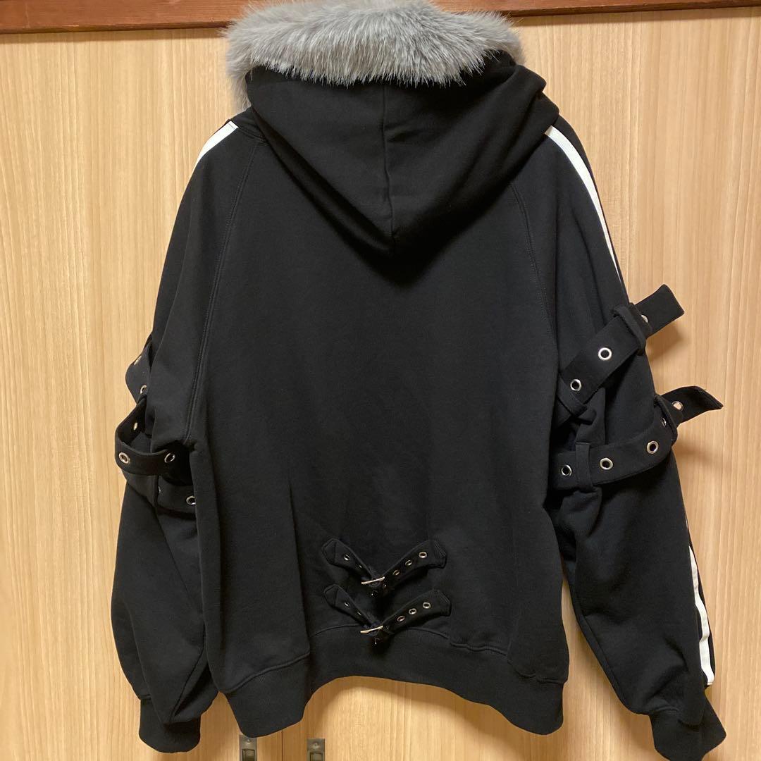 LAZYSLAY ファーフードラインパーカー