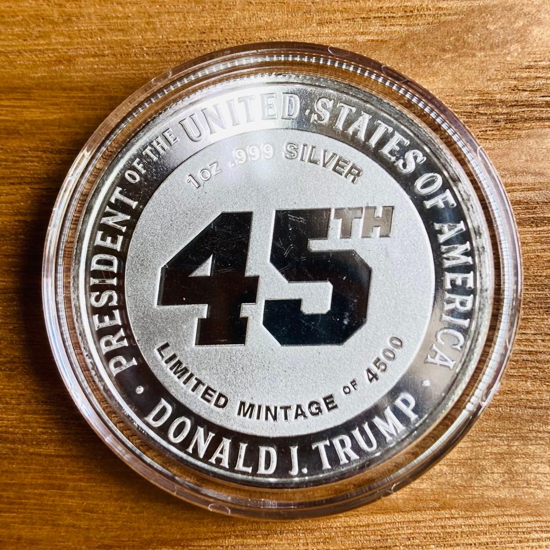 トランプ大統領　1オンス 銀貨　銃規制　銅貨セット