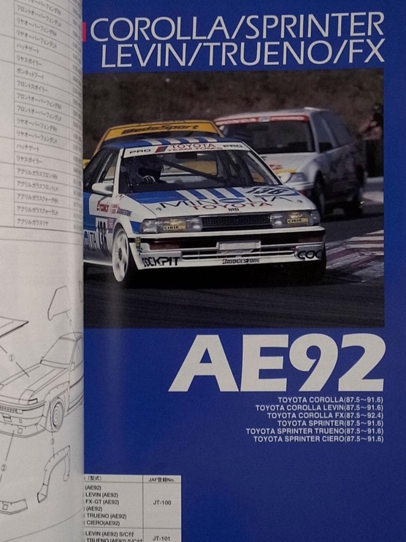 レビン　トレノ　他TRDパーツカタログVol.5　AE86 4A-G ST185