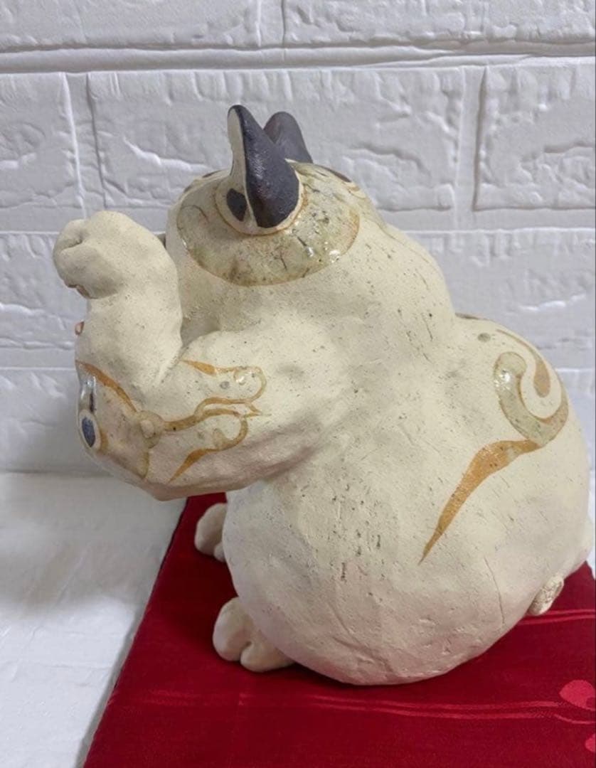 中古品【吉田猫の招き猫】陶都窯♡吉田一也様♡陶器製♡