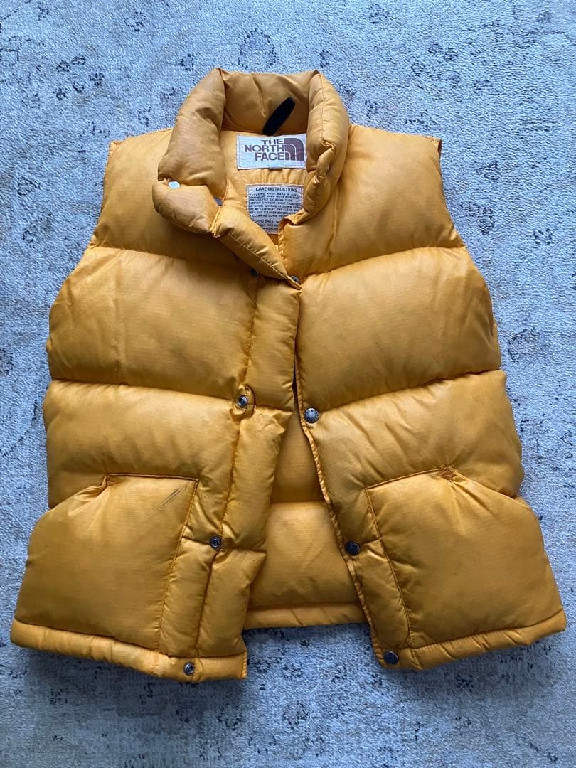 70s 茶タグTHE NORTH FACE ノースフェイス　ダウンベスト　XXS