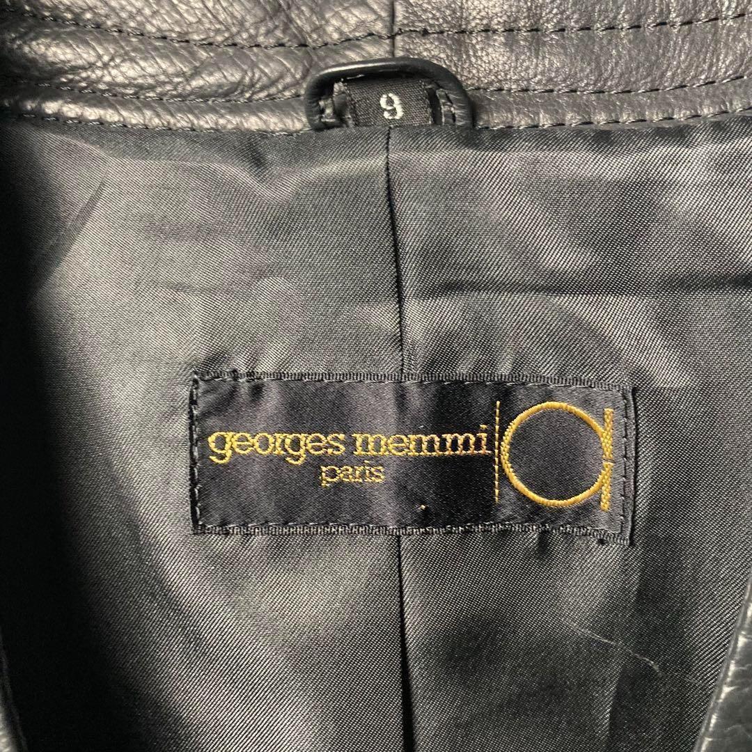 ヴィンテージ　ジャケット　黒　スエード　ライン　切り替え　レトロボタン