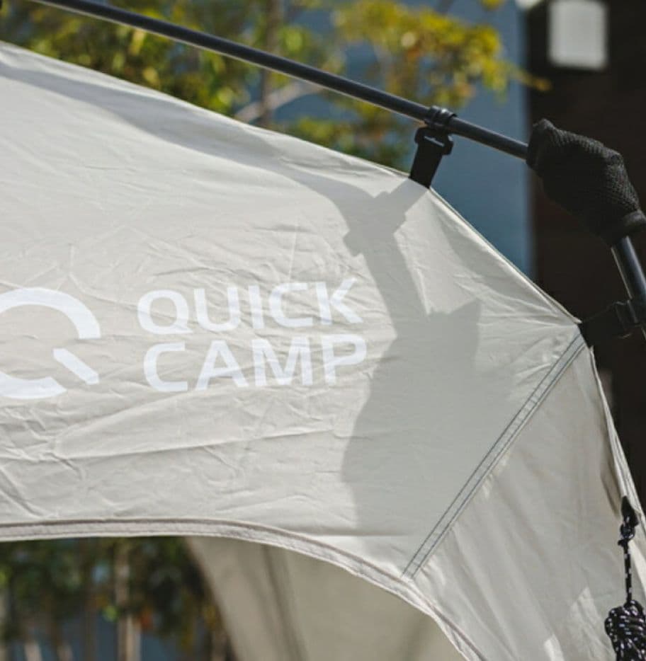QUICK CAMP　ワンタッチタープ 2.5m サイドシート付き グレー