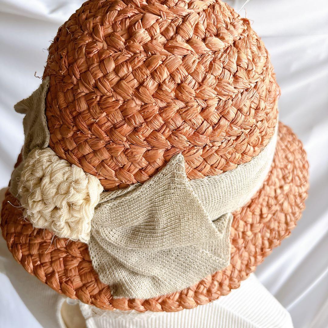 CA4LA カシラ 日本製 天然草 麦わら帽子 シルクリボン ウィーブトシ