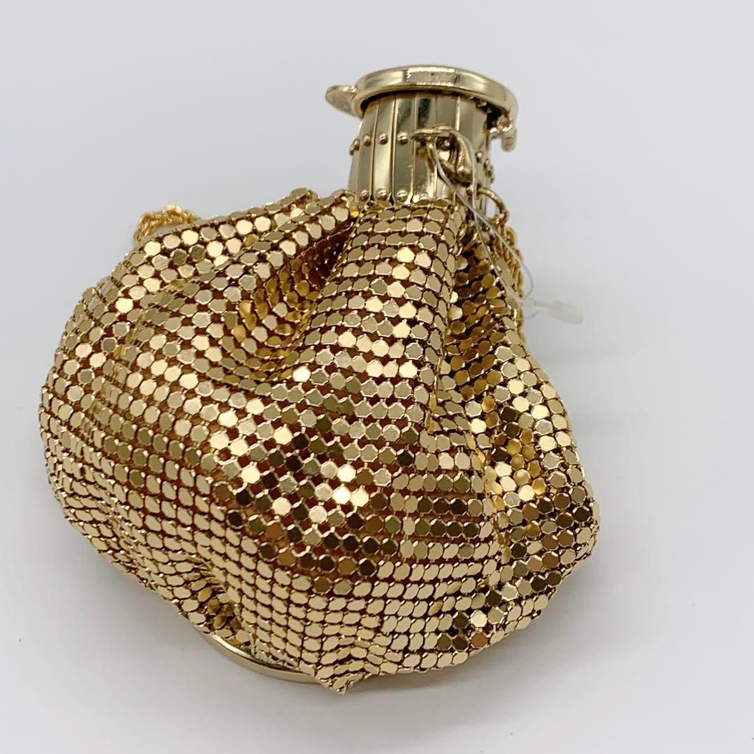 【新品】AND A　アンドエー　ゴールドメッシュ　パーティポーチ　ケース